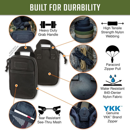 Micro Pocket Organizer, Durable EDC Tool Pouch