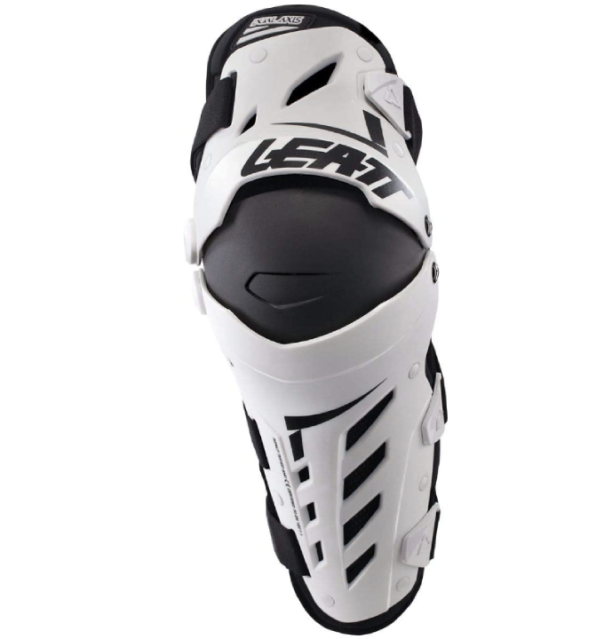 Leatt White Knee and Shin Guard Dual Axis