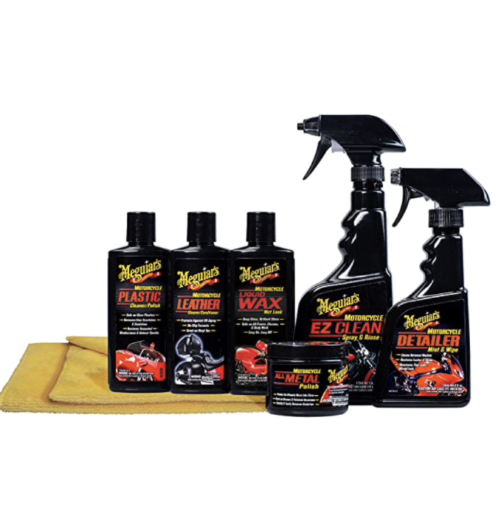 Meguiar's Motorcycle Care Kit – Package for Motorcycle Cleaning and Detailing – G55033