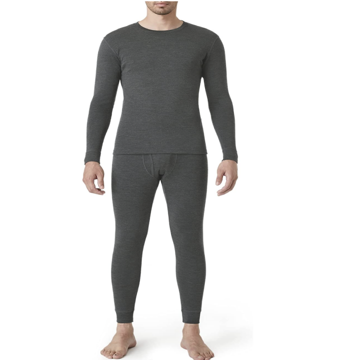 LAPASA 100% Merino Wool Thermal Underwear Long John Set