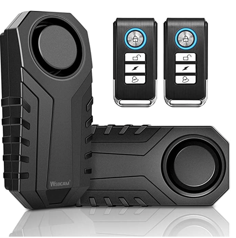 Wsdcam Bike Alarm with Remote 2 Pack, 113dB Wireless Anti-Theft Vibration Motorcycle