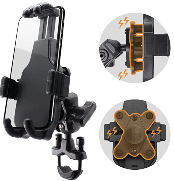 WINDFRD Anti Vibration Motorcycle Phone Mount, Anti Shake Motorcycle Cell Phone Holder