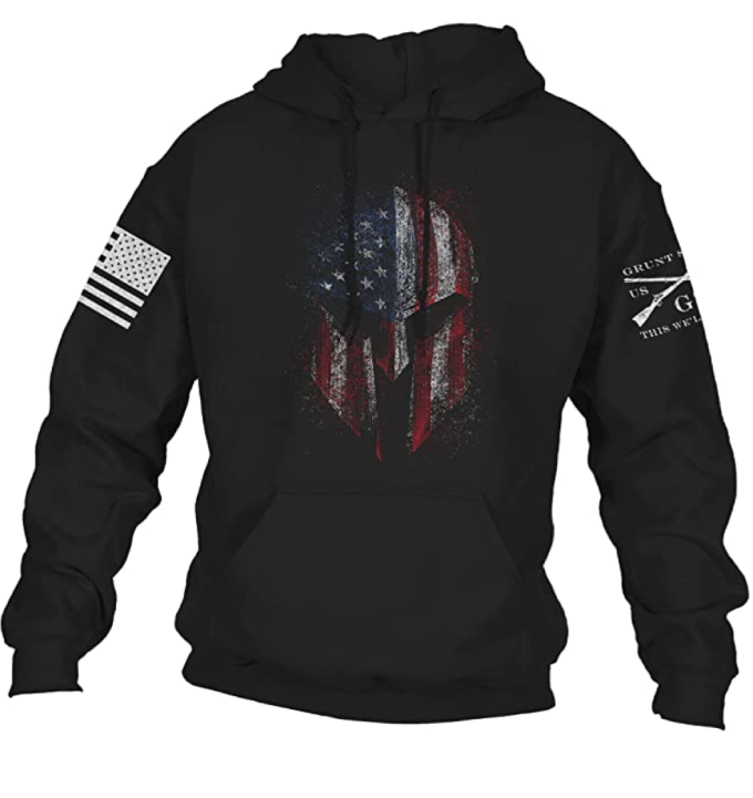 Grunt Style American Spartan 2.0 Unisex Patriotic Pullover Hoodie