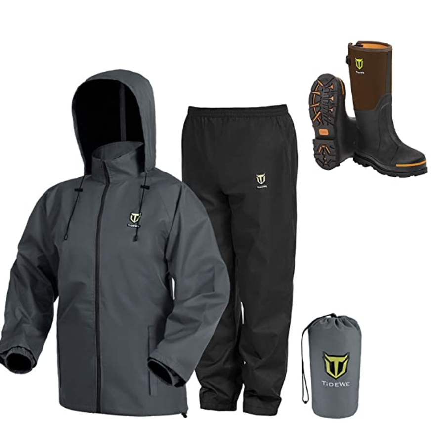 TideWe Rain Suit & Work Boot foe with Steel Toe