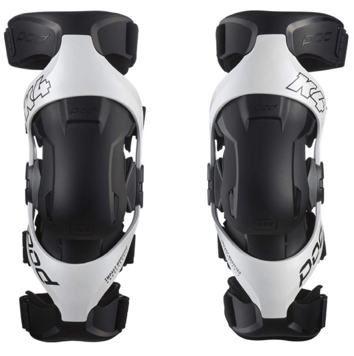 POD K4 2.0 Knee Braces White and Black