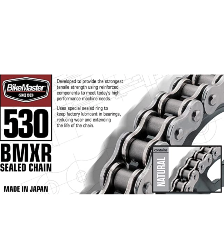 BikeMaster 530 BMXR X-Ring Chain Natural 530BMXR-25FT