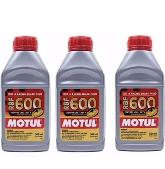 MOTUL BRAKE FLUID RBF 600 FACTORY LINE SYNTHETIC DOT 4 RACING 500ml - Set of 3