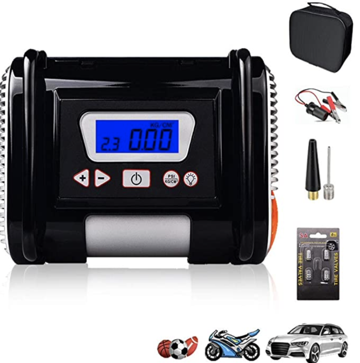 Cordless auto stop tire inflator Air Compressor Tire Inflator, Portable Air Pump for Car Tires 12V DC Auto Tire Pump