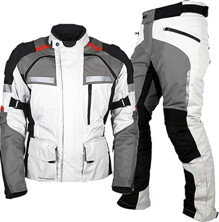 Motocross Off Road Textil Chaqueta Ventilada Armadura Reflectante CE Motocicleta Cordura Chaqueta y Pantalones de Motocicleta